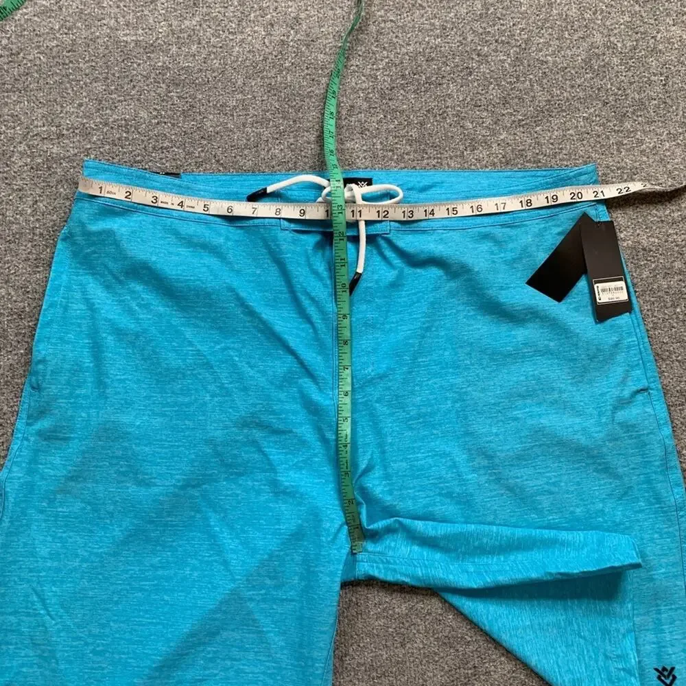 Veece Boardshorts Mens 40 Peacock Blue Stretch Unlined Beach Swim Surf Surfing